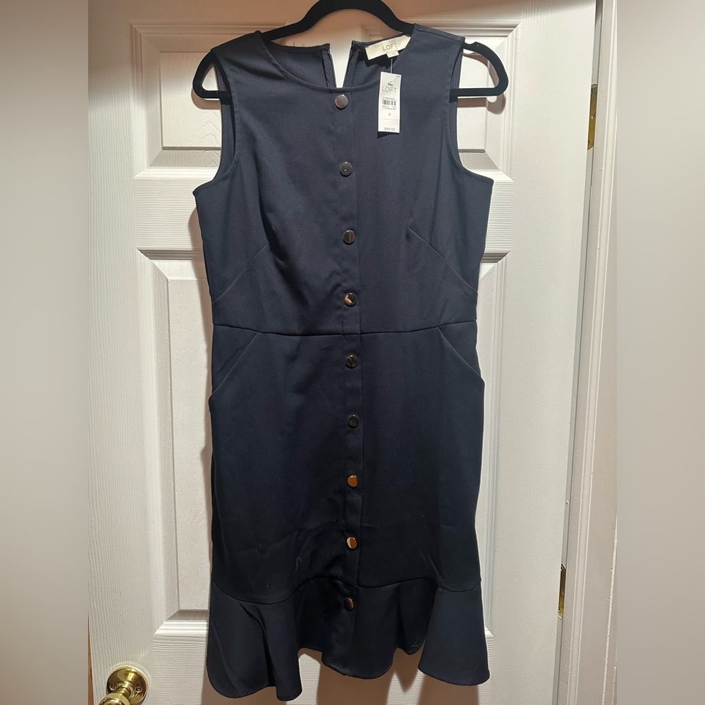 NWT- Navy Loft Dress